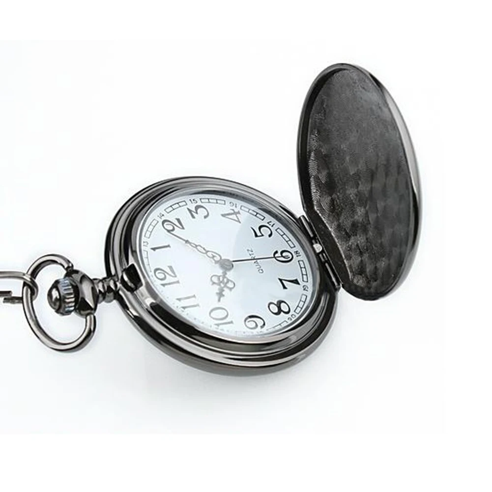 Mężczyźni Retro Vintage mężczyźni Steampunk zegar gładka powierzchnia łańcuszek z wisiorem klasyczny zegarek zegarek Vintage Bronze Steampunk