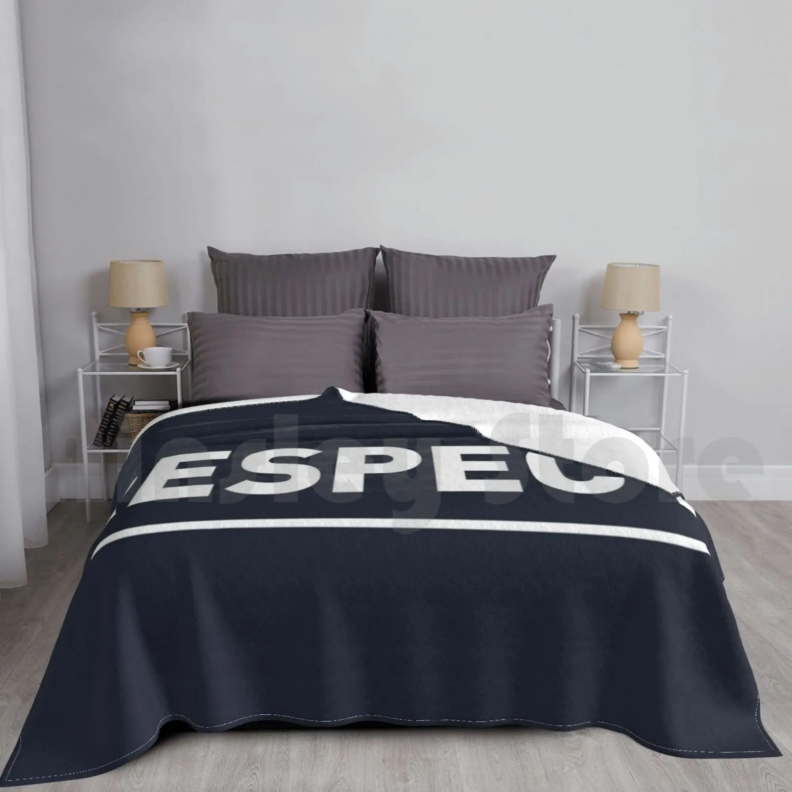 Respect ( Dark ) Blanket For Sofa Bed Travel Consideration Courtesy Deference Dignity Football Sport Respect