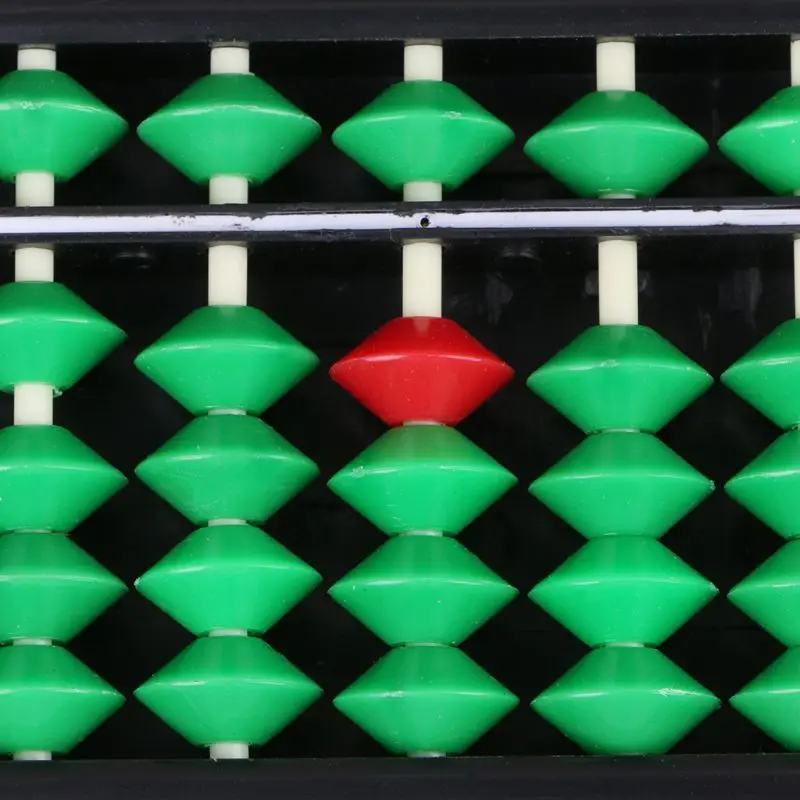 พลาสติกAbacus Soroban 15แท่งลูกปัดคอลัมน์โรงเรียนการเรียนรู้นับเครื่องมือสำหรับคณิตศาสตร์ธุรกิจ