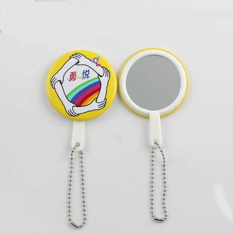 58mm Keychain Mirror Button Badge Blank Material DIY Button Badge Material Mirrior badges keychain 100pcs/PKg