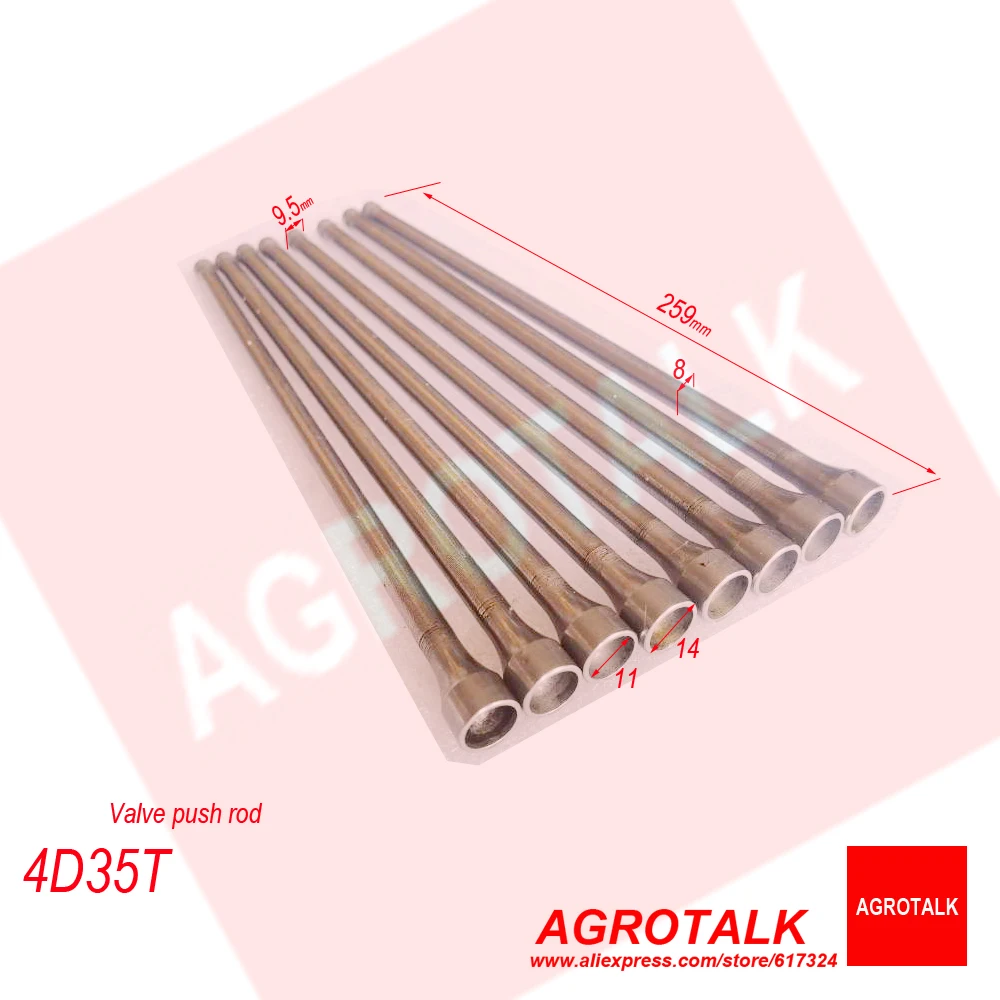 Set of valve push rods for Xinchai 490 / 495 / 498 / 4D35T / 4D35G / , part number :