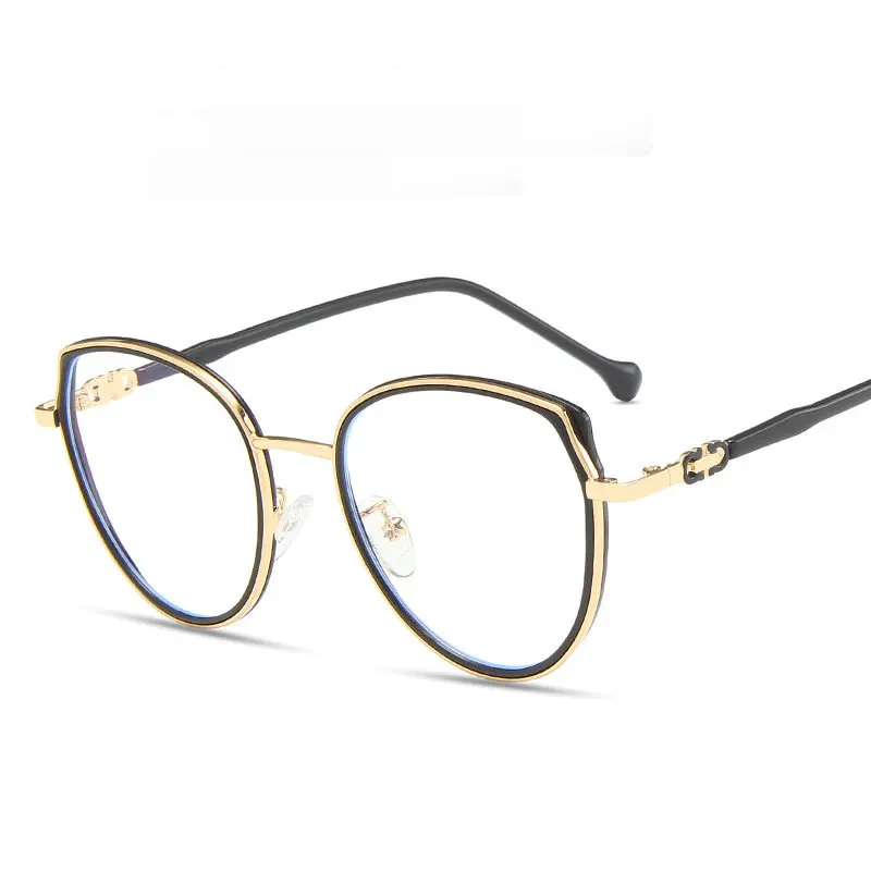 

Vintage Cat Eye Anti-blue Light Metal Glasses Frames Men Women Optical Fashion Computer Glasses