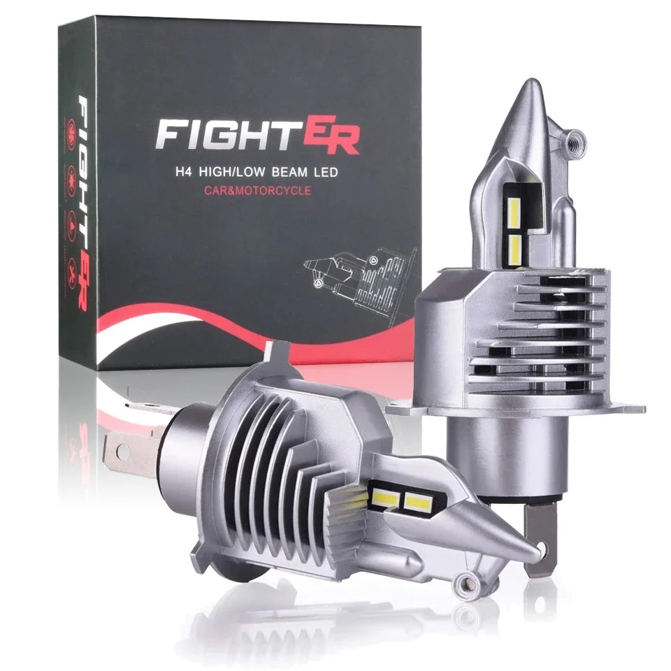 

Автомобильная фара Fighter H4 Led 9003 HB2, 80 Вт, 12 В, 24 В, 6000 К, с чипом CSP