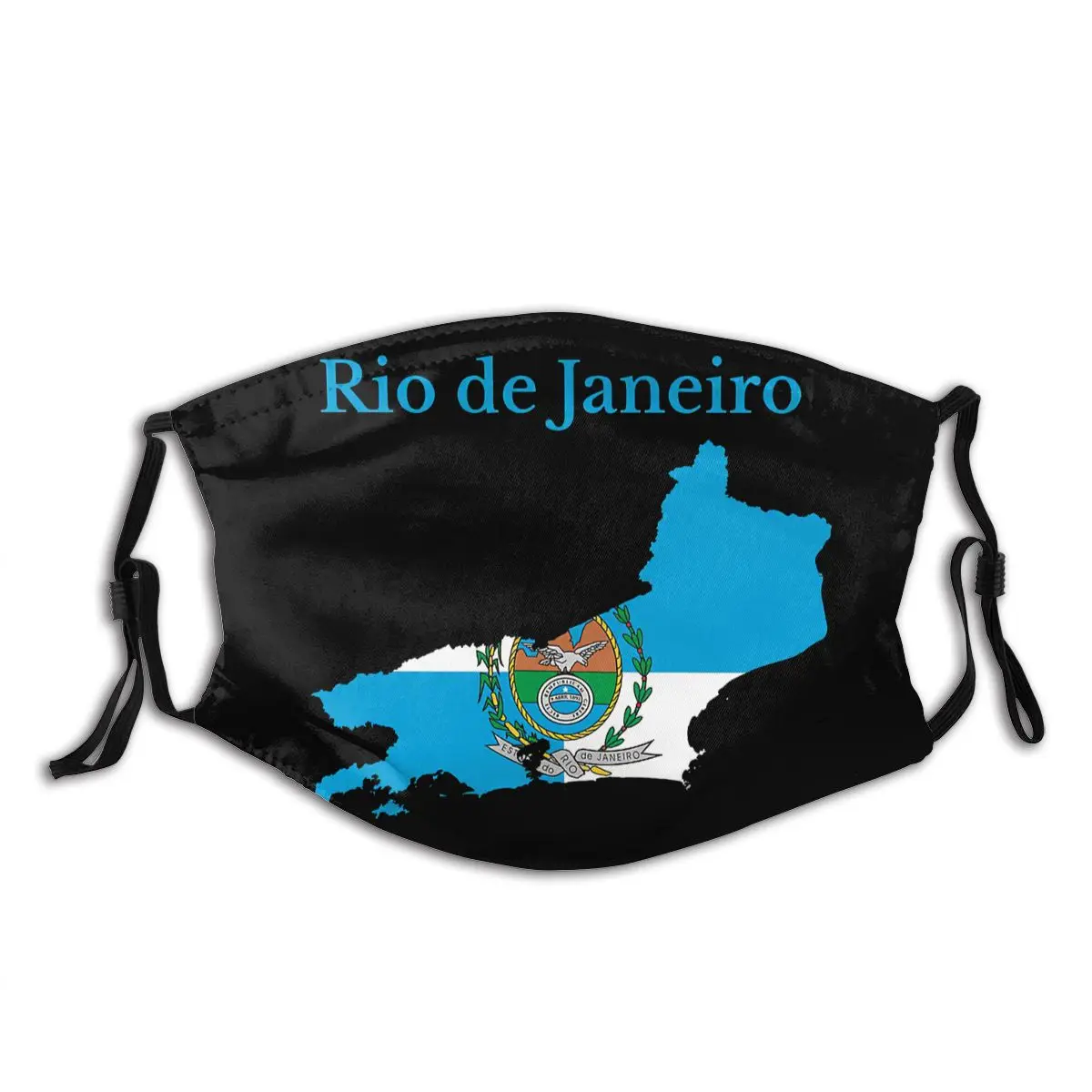 Rio De Janeiro State Map Flag Brazil R282 Humor Graphic R282 Activated Carbon Filter Mask