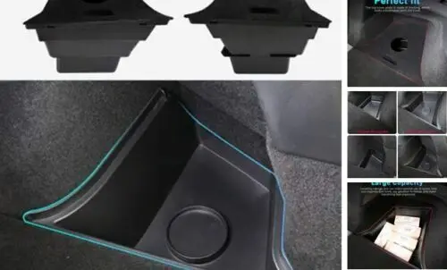 

Rear Trunk Side Organizer Storage Box Compatible with Tesla Model Y 2020 2021(2 of set)