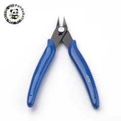 45# Steel Jewelry Pliers Side Cutting Pliers Polishing, MediumBlue 130x52x12mm