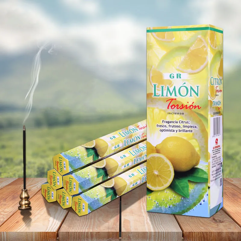 india Incense Big Box Lemon Fragrance Incense Stick Imported Incenso Natural Household Indoor Clean Air Aroma Incense