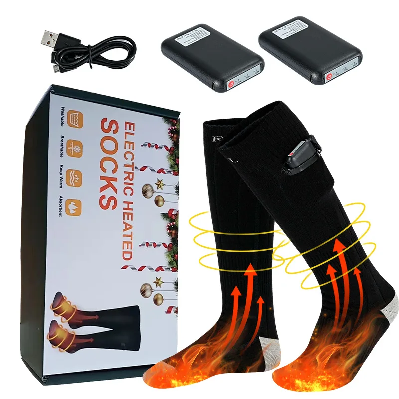 Rechargeable Battery Motorcycle Outdoor Ski Heating Socks Winter Heating Socks for Men and Women To Keep Warm and Cold