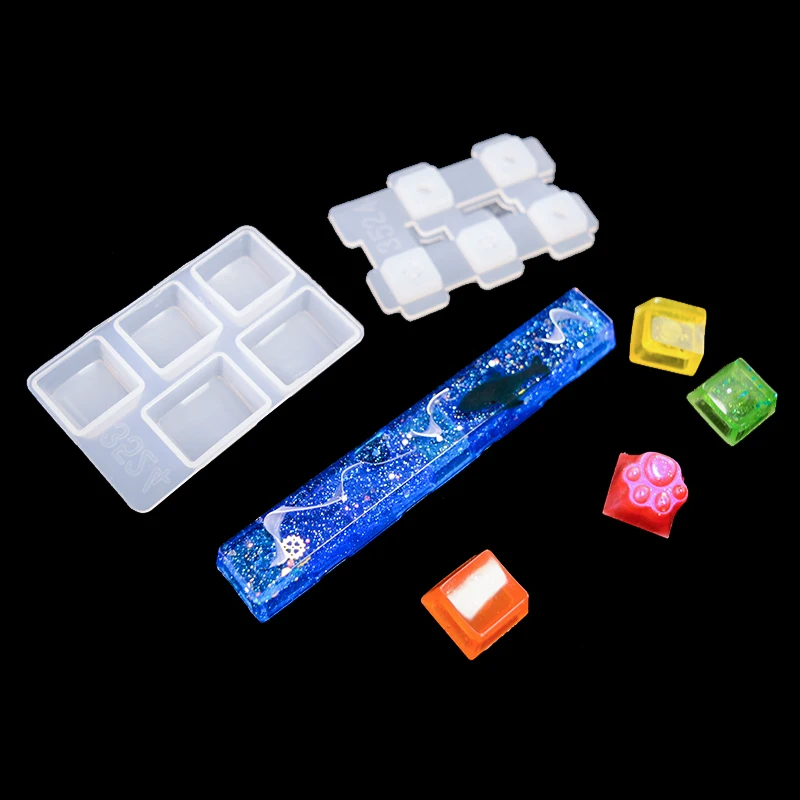 DM175 DIY Keycap Keyboard Keycaps Molds Kit Mechanical Computer PC Gamer Pet Paw Silicone Mould For UV Epoxy Resin Crafts