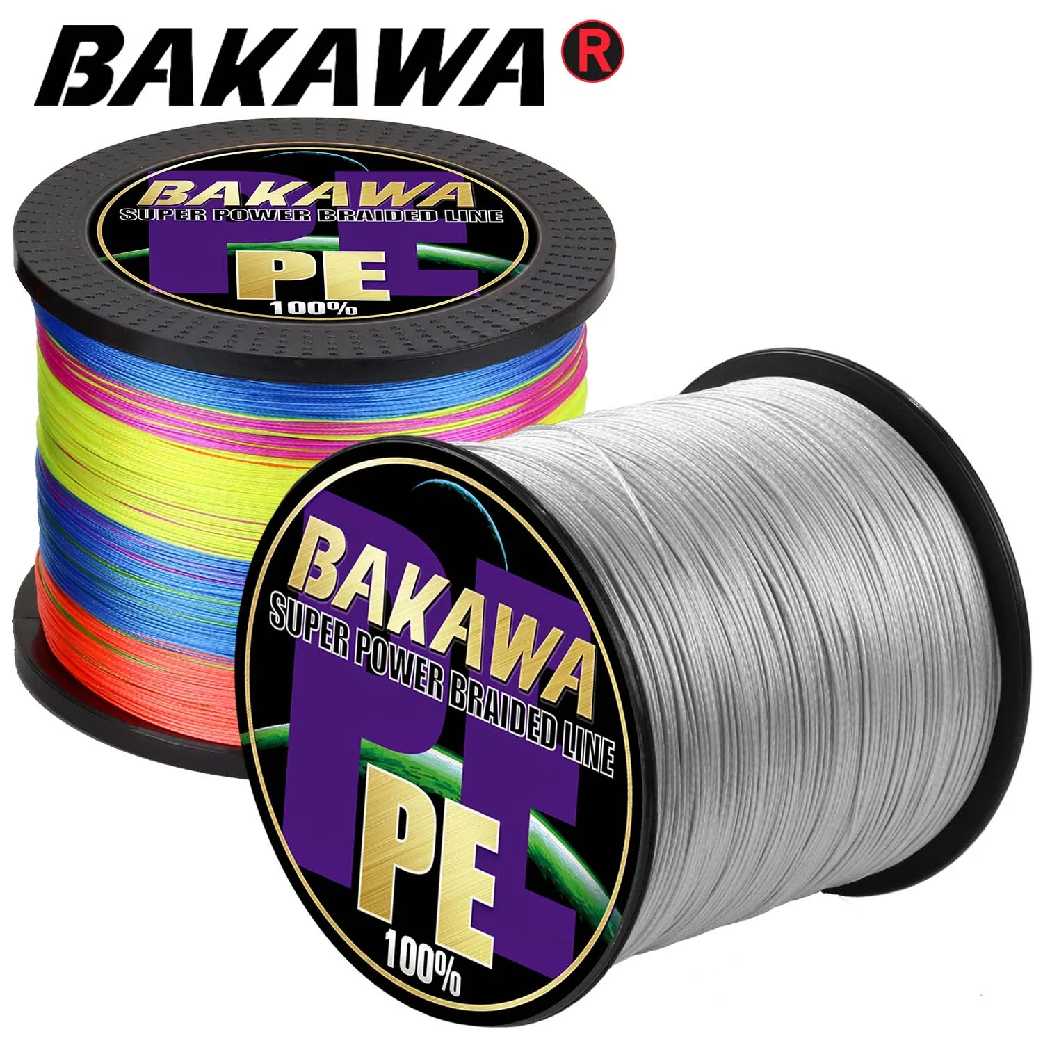 BAKAWA Brand X8 Speckle Fishing Line Multifilament PE Braided Wire 300M 500M 1000M 150M 100M Japanese 8 Strands Peche Saltwater