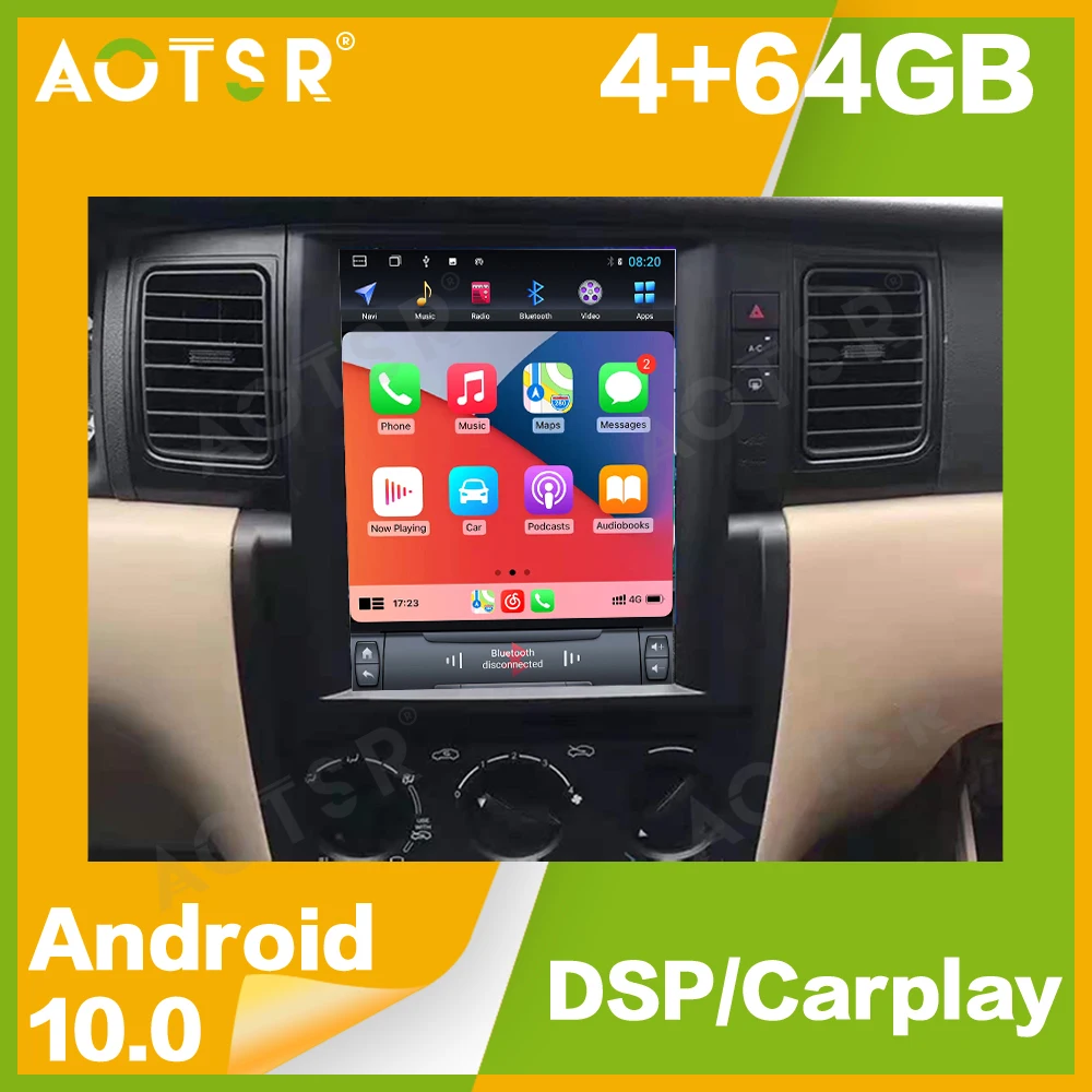 Android 10 64GB For Toyota Corolla Tesla Car Radio GPS Navigation Multimedia Video Player Auto Audio Stereo Head Unit CD Player