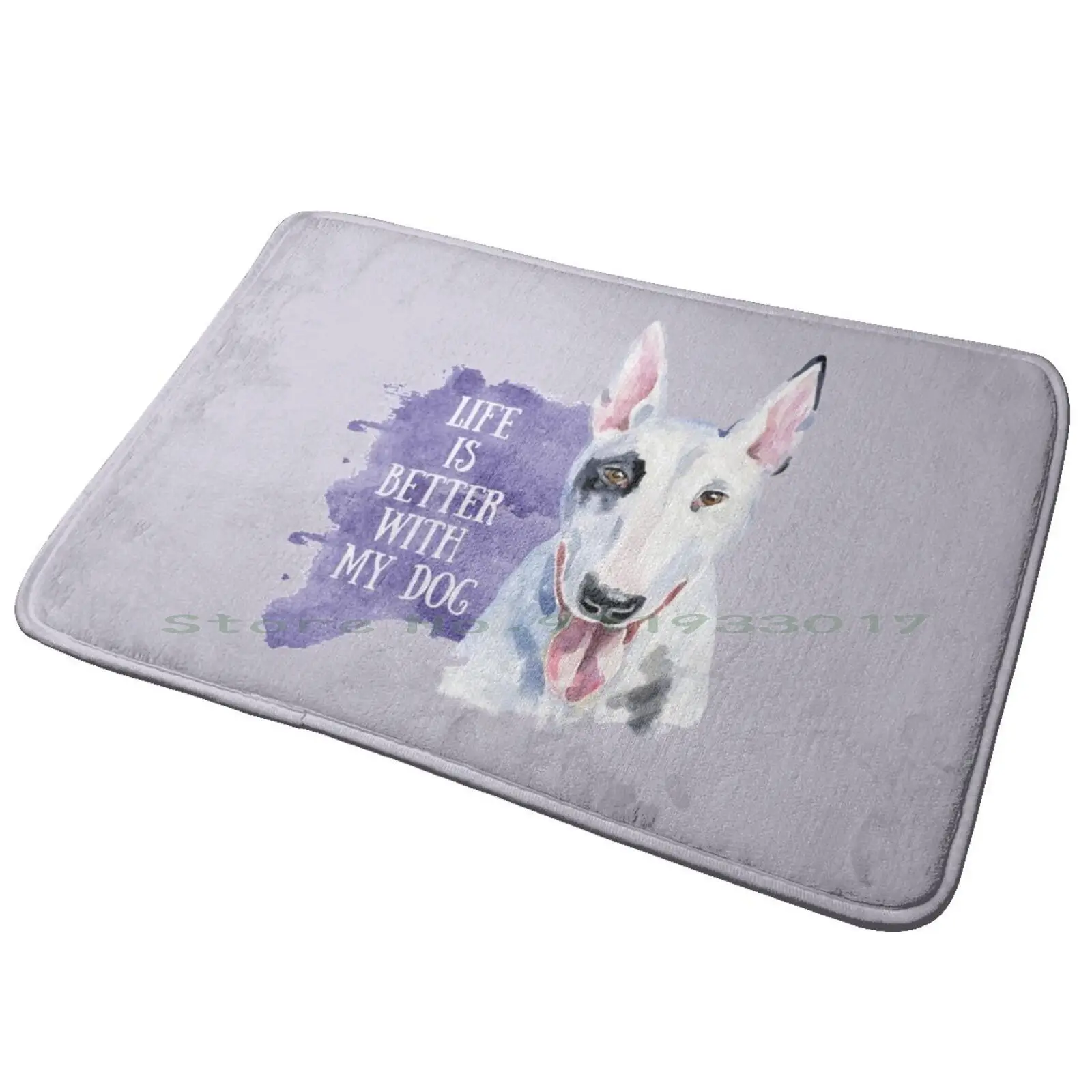 Bull Terrier Dog Christmas Gift Entrance Door Mat Bath Mat Rug Funny Art Funny Design Funny Octopus Octopus Design New Kraken