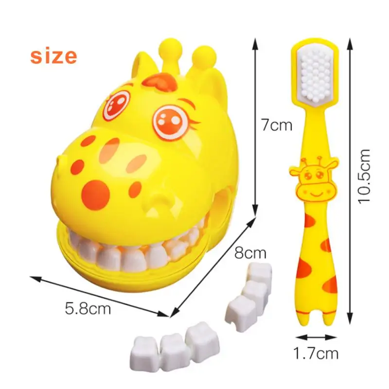 Giraffe Teeth Brush Demo Teeth Teaching Model Dental Model Teeth Model Kids Children Earlier Education Brushing Tooth Toy  Gifts