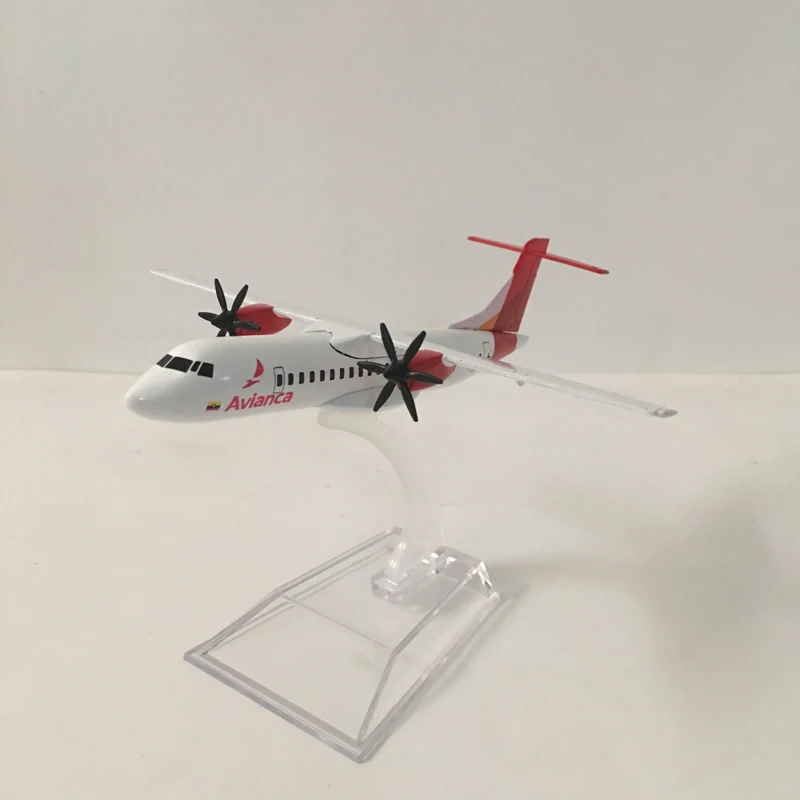 JASON TUTU Plane Model Airplane Model 16cm Columbia Airlines Avianca ATR-600 Aircraft Model Diecast Metal Airplanes 1:400 Plane