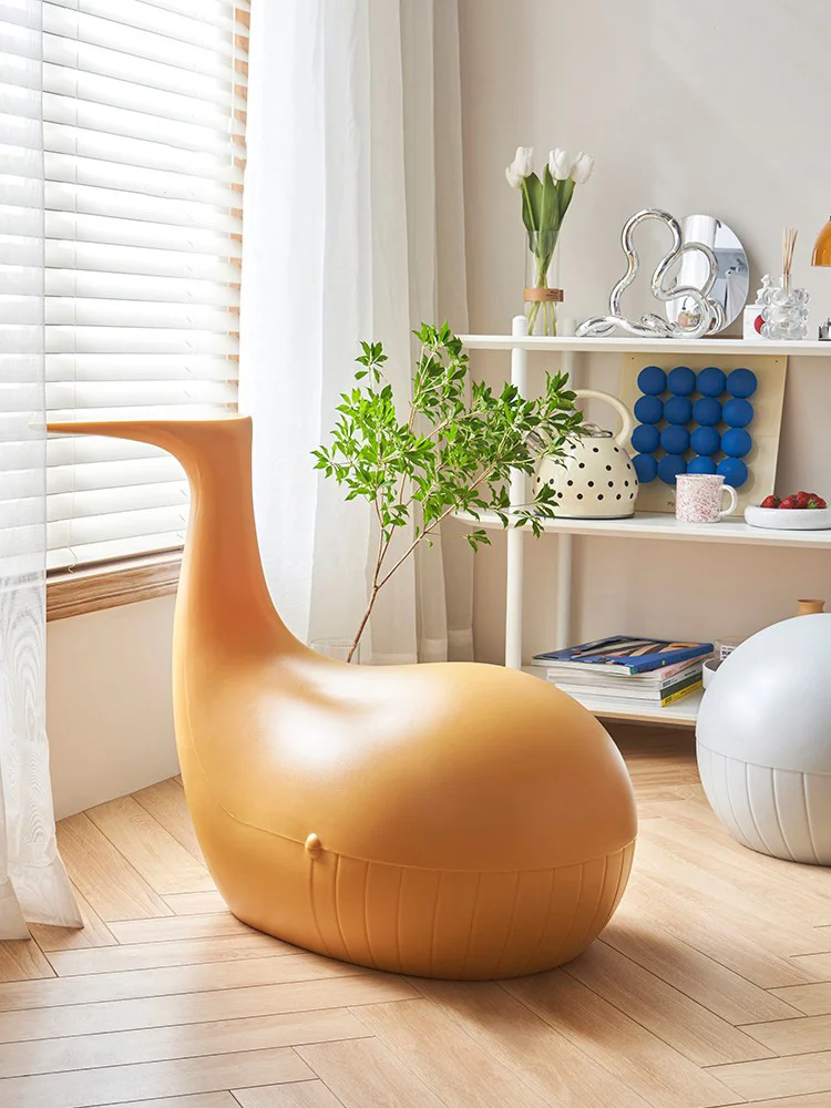 Living Room Furniture Nordic Children's Chair Cartoon Animal Seat Cute Creative Coffee Table Plastic Bedroom Whale Chair Gifts