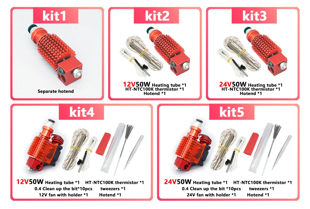 3D Drucker Teile E3d HT-V6 Hotend Titan Legierung Düse Effiziente Wärme Ableitung Hohe Präzision Extrusion Kopf J-kopf Extruder – Detail 1