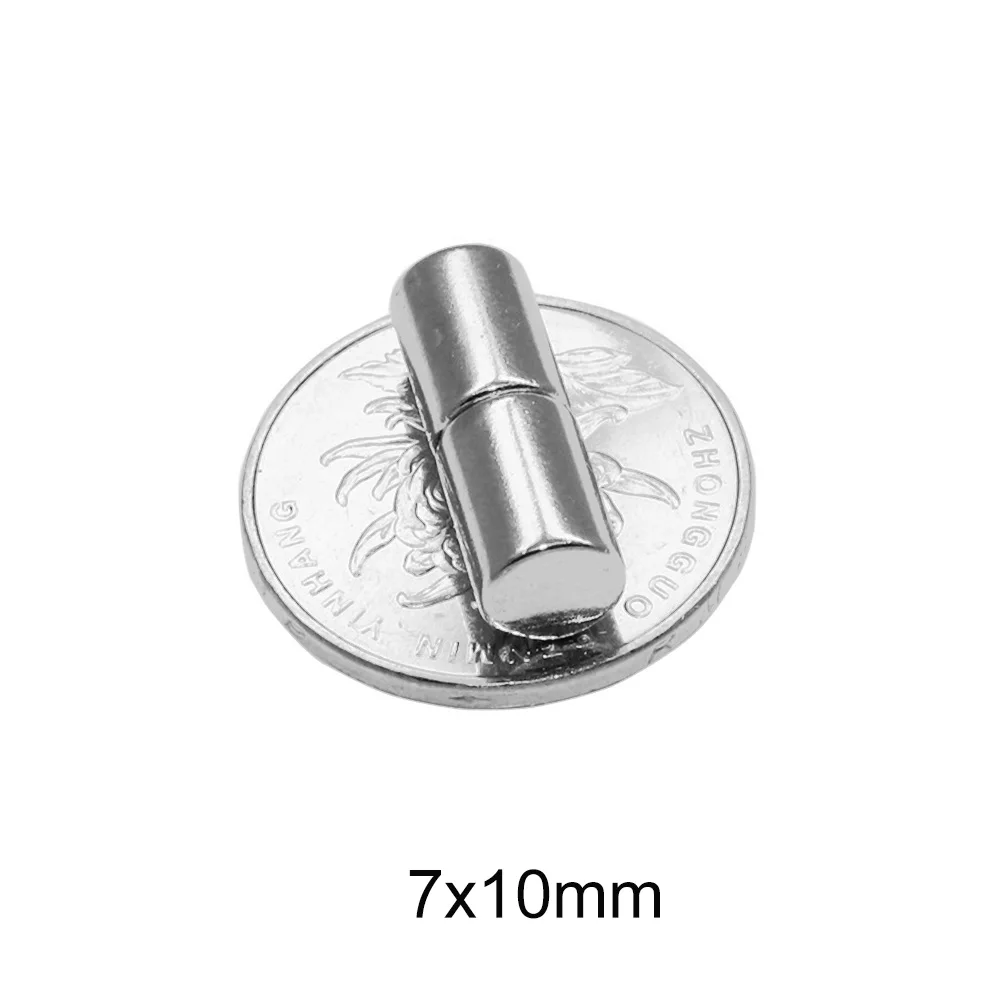 10~150pcs 7*10 mm Neodymium magnet disc 7x10mm N35 NdFeB Dia 7x10 Strong Magnetic Magnets For Craft 7mm x 10 mm strong magnet