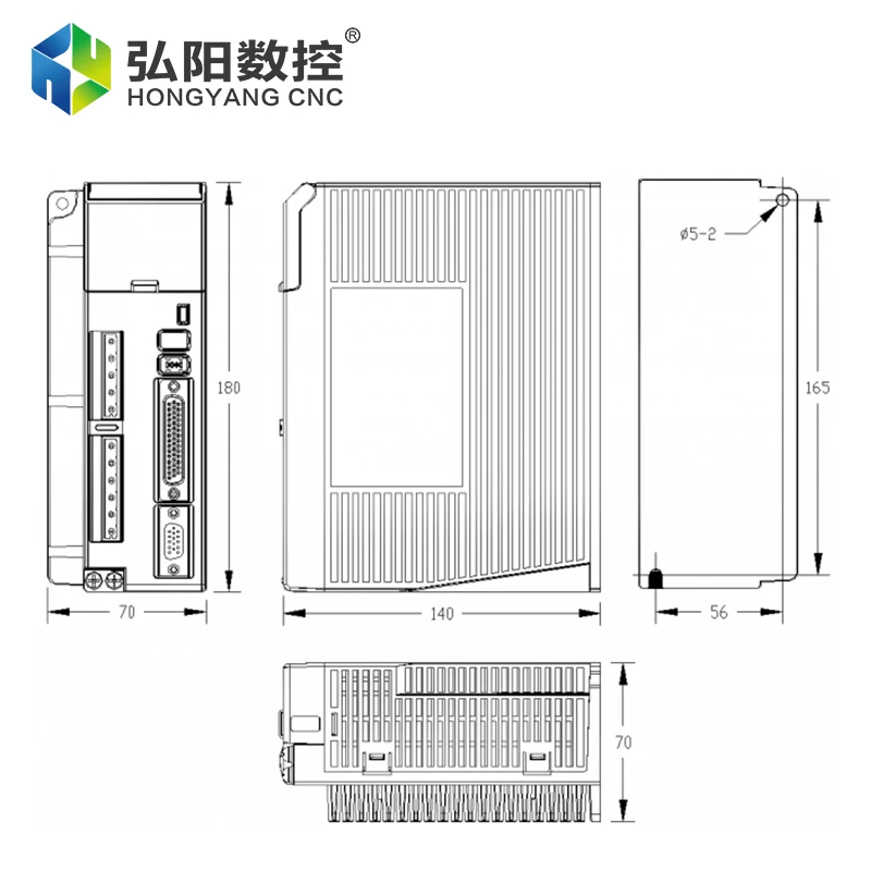 Leadshine محرك تيار متردد محرك سيرفو L5-400Z تحكم جهد الإدخال AC187-240V 50-60HZ محرك معزز ACM6004L2F-B0-L-SS 1.27N 400W