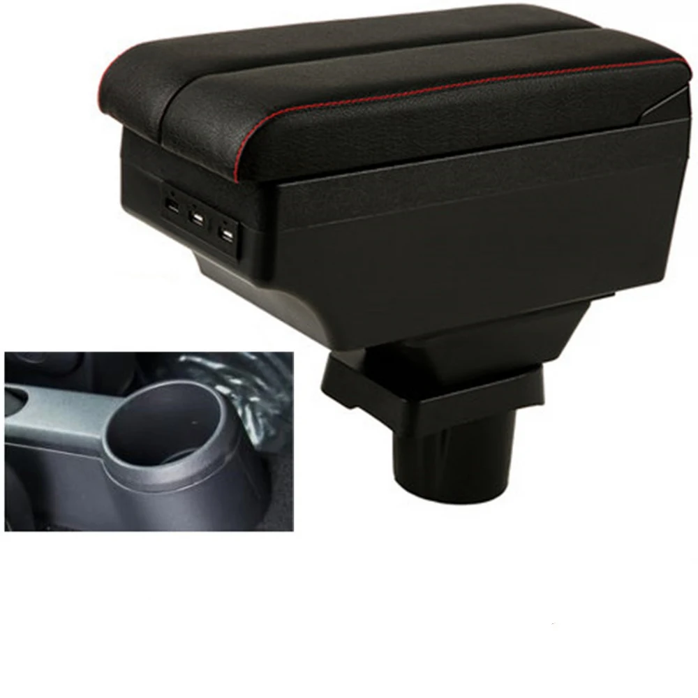 

For Volkswagen VW UP Armrest Box Elbow Rest Center Console Storage with Phone Charging USB Interface Cup Holder