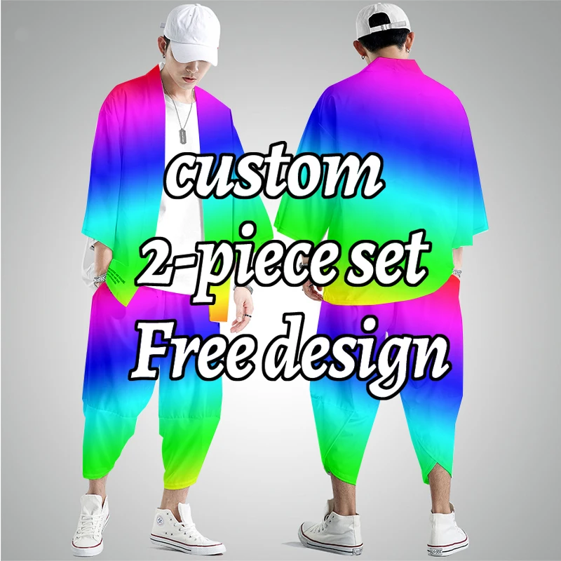 

3D Custom Print Men/Women 2 Piece Sets Summer Short Sleeve Sweatpants Couple Tracksuit Sweatshirt Zipper Hoodies Mens Clothing