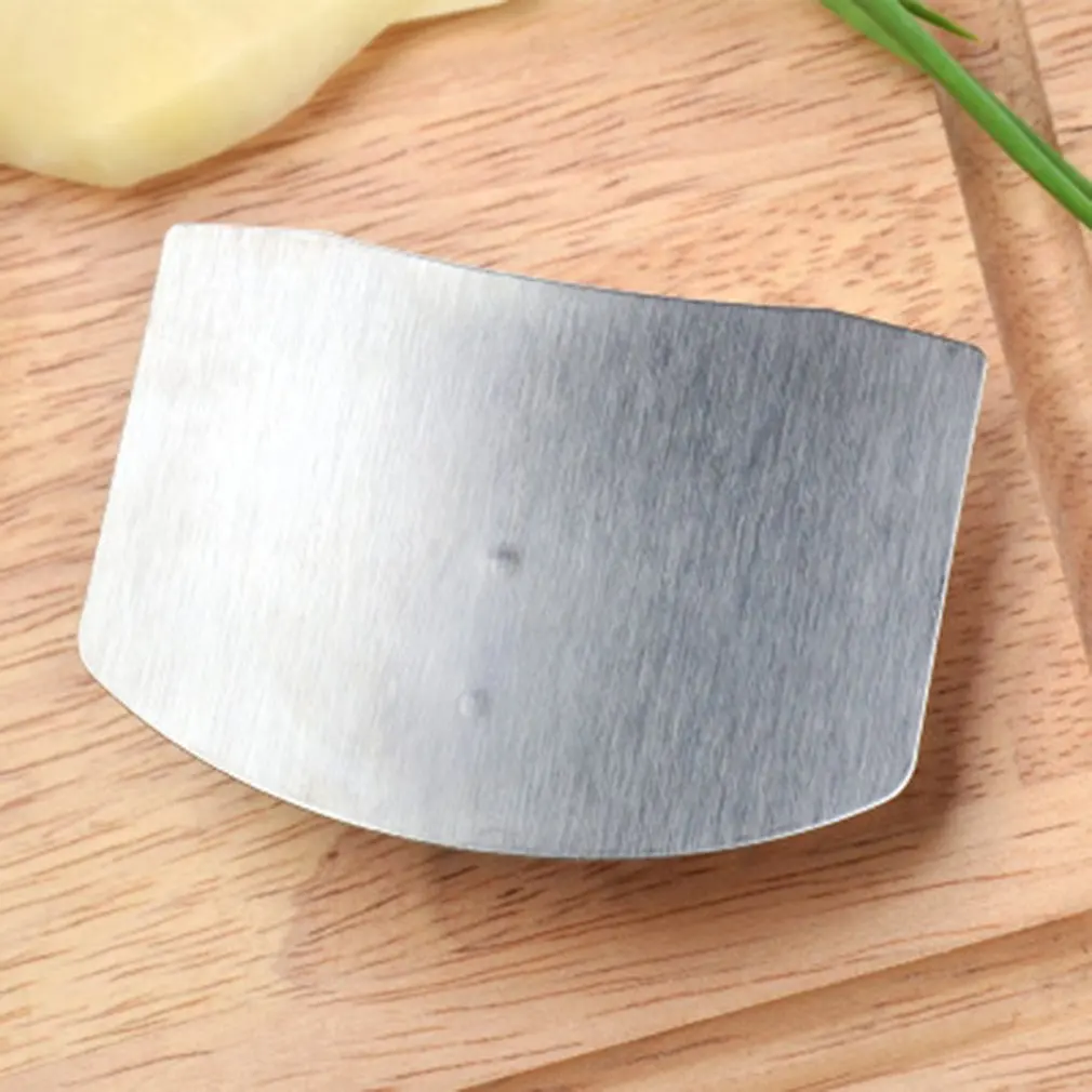 Stainless Steel Kitchen Tool Hand Finger Protector Knife Cut Slice Safe Guard Kitchen Accessories Garden Stickers