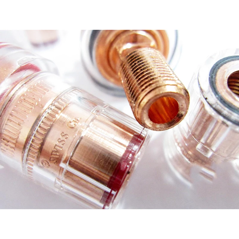 Enchufe de altavoz de cobre puro, conector Banana CMC 858-CU-R para amplificador de Audio de alta gama, Conector de Terminal de altavoz, toma de poste de unión