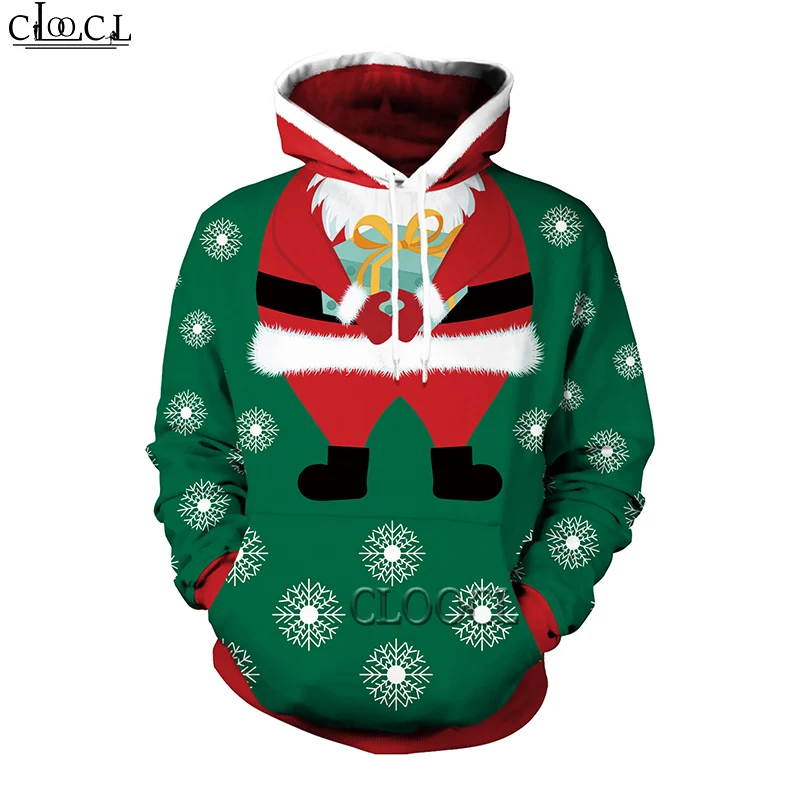 HX Newest Santa Claus Merry Christmas Hoodies Men Women Harajuku Sweatshirts 3D Print Fashion Streetwear Coat Drop Shipping