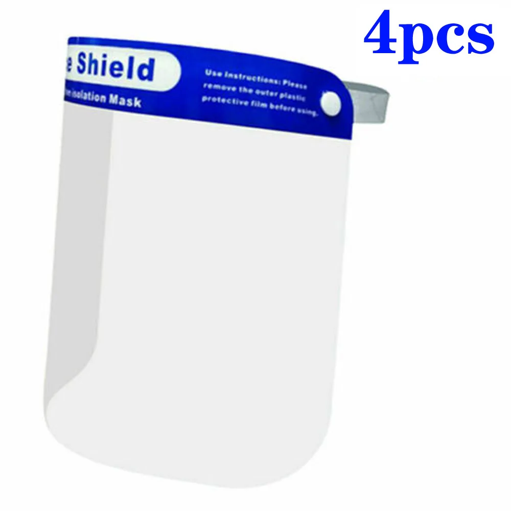 

4pcs Face Shield Clear Glasses Protector Anti-Fog Work Industry Safety Full Face Protector