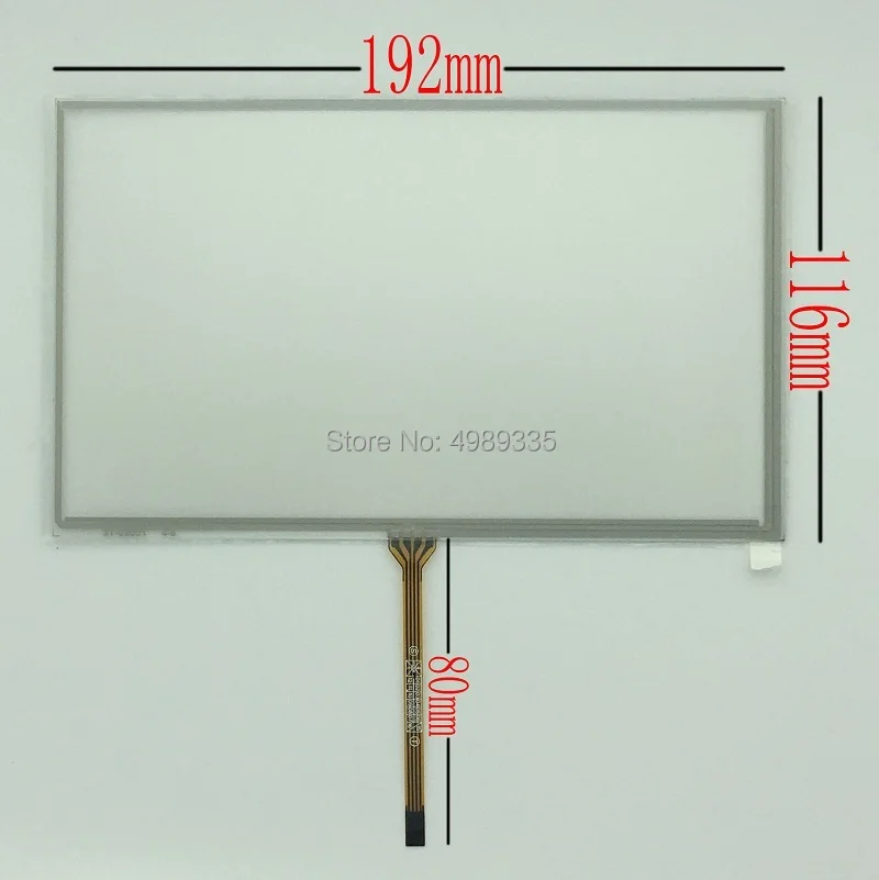 8-inch resistive touch screen panel 4-wire st08001for car DVD GPS navigation handheld device touch screen 192X116mm