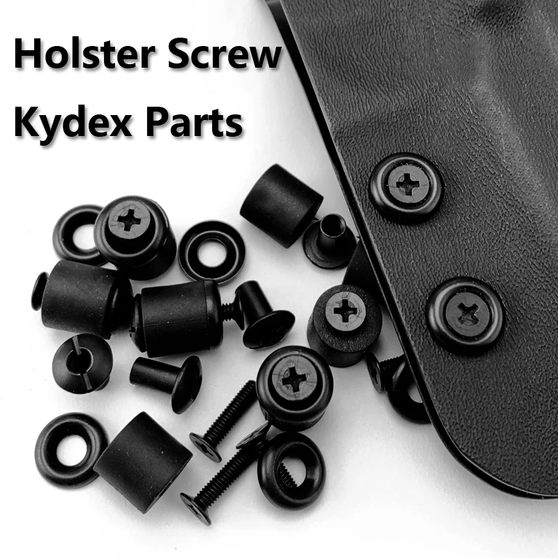 6 Sets Kydex Holster Screw Parts & Accessories Fast-dialing Sheath Screw Fittings Making K Sheath DIY Waist Clip Screw