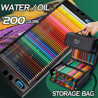 48/72/120/150/200 Professional Oil Color Pencil Set Watercolor Drawing colored pencils  with Storage Bag coloured pencils kids