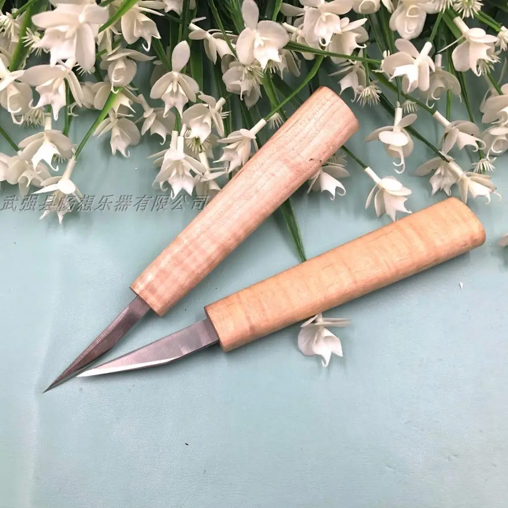Wysokiej jakości uchwyt klonowy 8mm i 12mm graver noże rzeźbiarskie nóż Cutter Woodcut narzędzia do naprawy stali HSS