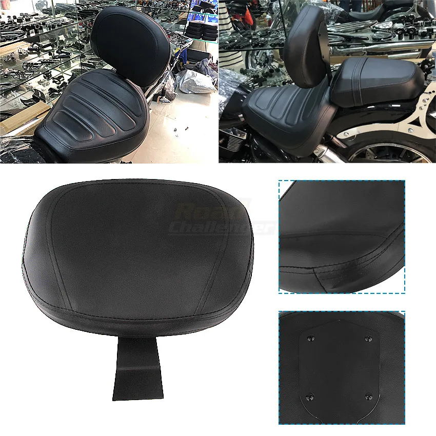 High Quality Motorcycle Black Driver Rear Leather Backrest Cushion Pad For Venom Lifan LF250-DE V16 Motorbike Accessories