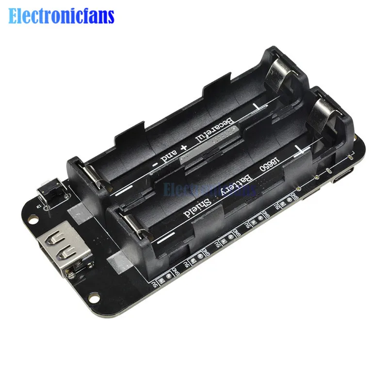 Dual 18650 Lithium-Batterie-Shield V8 Micro-USB-Powerbank-Modul 3V1A 5V 3A für Raspberry Pi Wifi ESP8266 ESP32 Ladevorrichtung – Detail 7