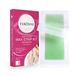 VERONNI – bandes de cire Double Face, 20 paires, pour épilation du visage et du corps, non-femmes