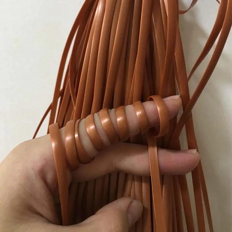 10 Meters Light Copper Color PE Flat Synthetic Rattan Home Weaving Material For Knit Repair Chair Table Sofa Basket