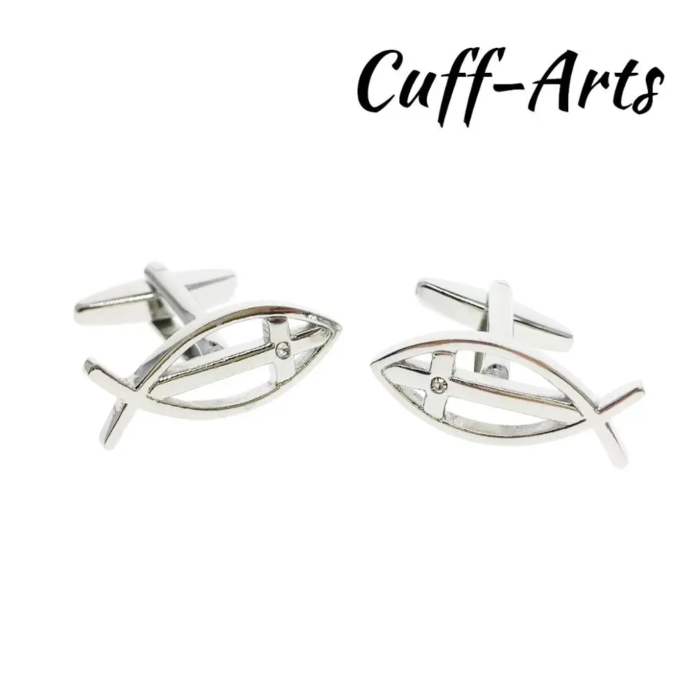 Cufflinks for Men Christian Icthus Religion Cufflinks Gifts for Men Gemelos Gemelli Spinki by Cuffarts C10465