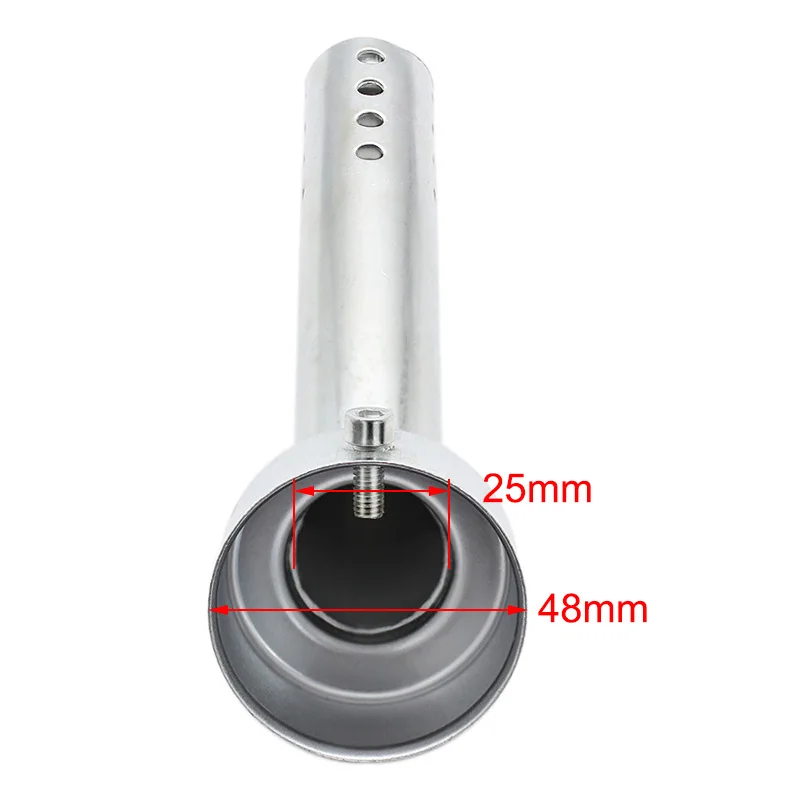 For Nuoxintr Motorcycle Exhaust Muffler Adjustable DB Killer Silencer Noise Sound Eliminator Universal Chrome 48mm