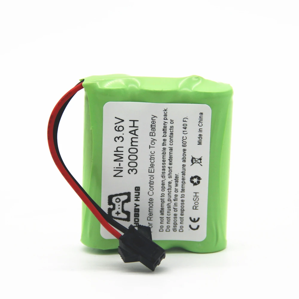NI-MH 3.6V 3000mAh 2800mah 2400mah Rechargeable Battery  3.6 v nimh battery recargables AA size for rc car toy boat model