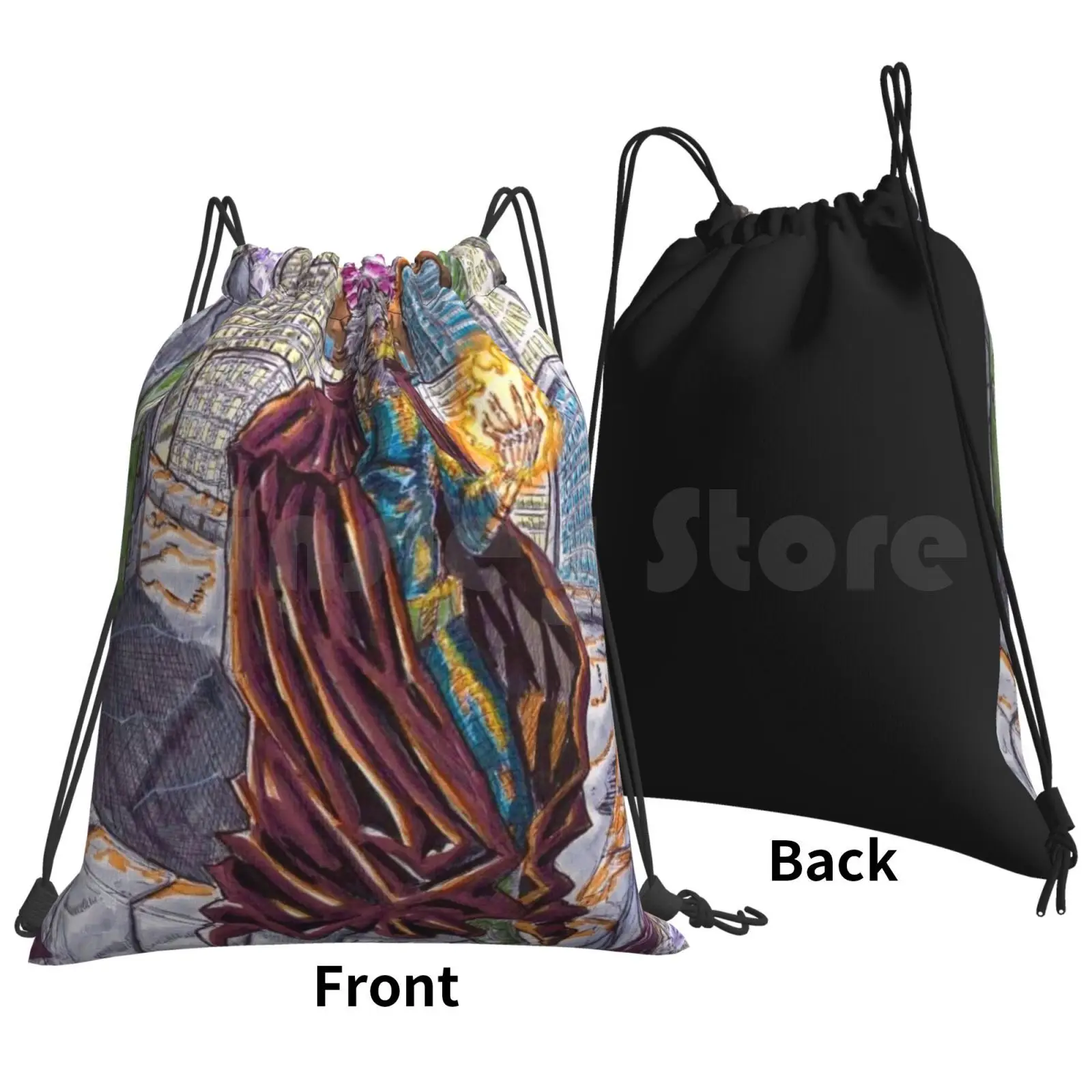 Guardian 3 By Anthony Andujar Jr Backpack Drawstring Bags Gym Bag Waterproof Antdujar94 Anthonyandujarjr Comics