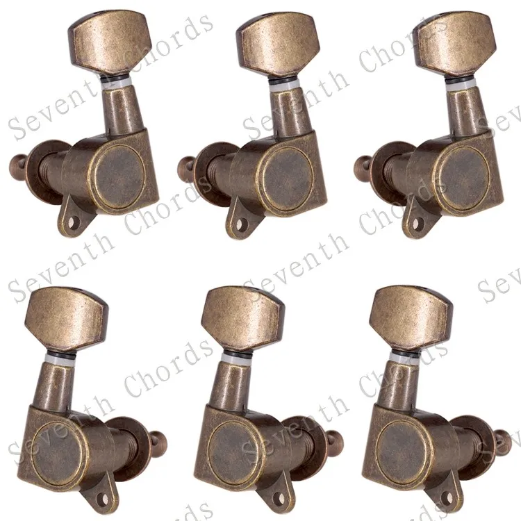 1 Set Bronze-Kupfer-Stimmwirbel für E-Gitarre und Akustikgitarre, Stimmmechaniken, Saiten, Knöpfe, Stimmapparate, Zubehörteile – Detail 16
