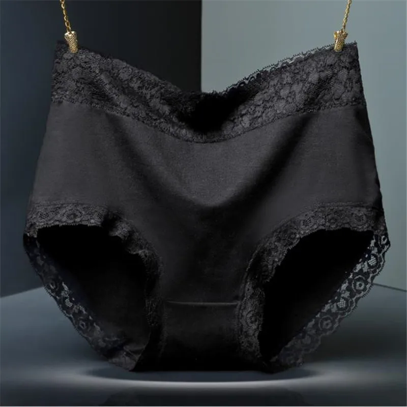 

#620 LeafMeiry Highwaist Underwear Women Lace Sexy Panties Cotton Briefs