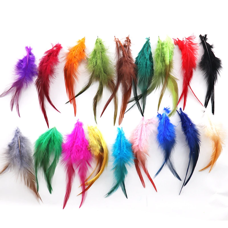 50pcs/pack Natural Pheasant Chicken Feather 10-15cm Rooster Small feathers Dyed DIY Jewelry Decoration Flying Plumes