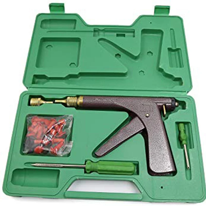 Car wheel vacuum tire repair tool kit vacuum tire repair gun kit with mushroom plug