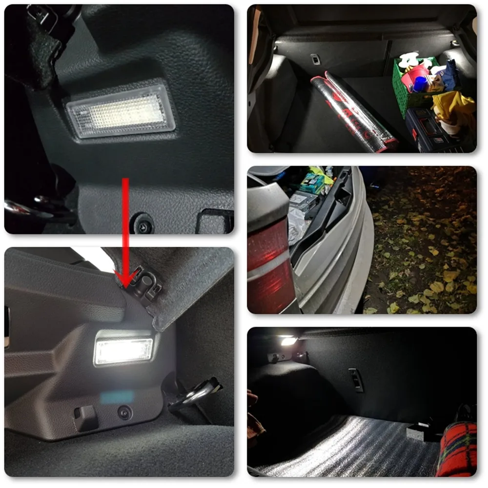 2 Stück LED-Innenbeleuchtung für Tür, Fußraum, Kofferraum und Gepäckraum für BMW E90 E91 E92 E93 E60 E70 E82 E87 X1 X3 X5 X6 F10 Mini – Detail 15