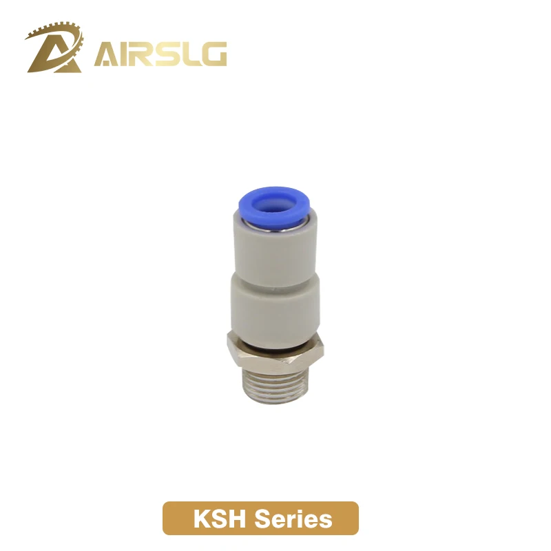 SMC Type Rotary  joint Air Pneumatic Fitting KSH Male connector KSL Male elbow tubing O.D. 4 6 8 10 12mm thread M5 1/8 1/4 3/8