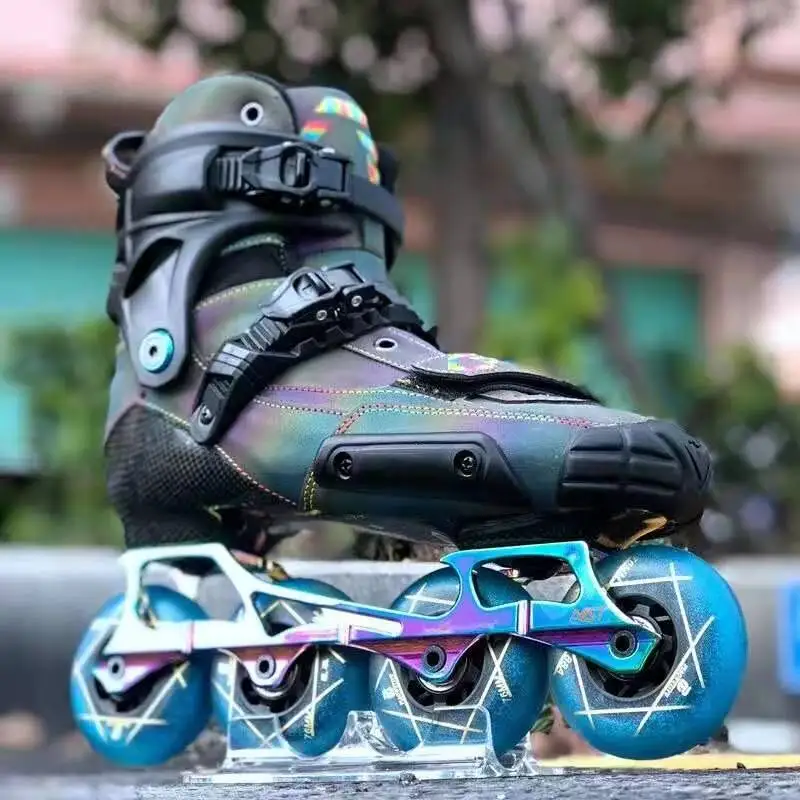 Patins de fibra carbono slalom sapatos 83a adultos rua roard fsk shift patines fsk inline skate sneaker para seba hv hl alta