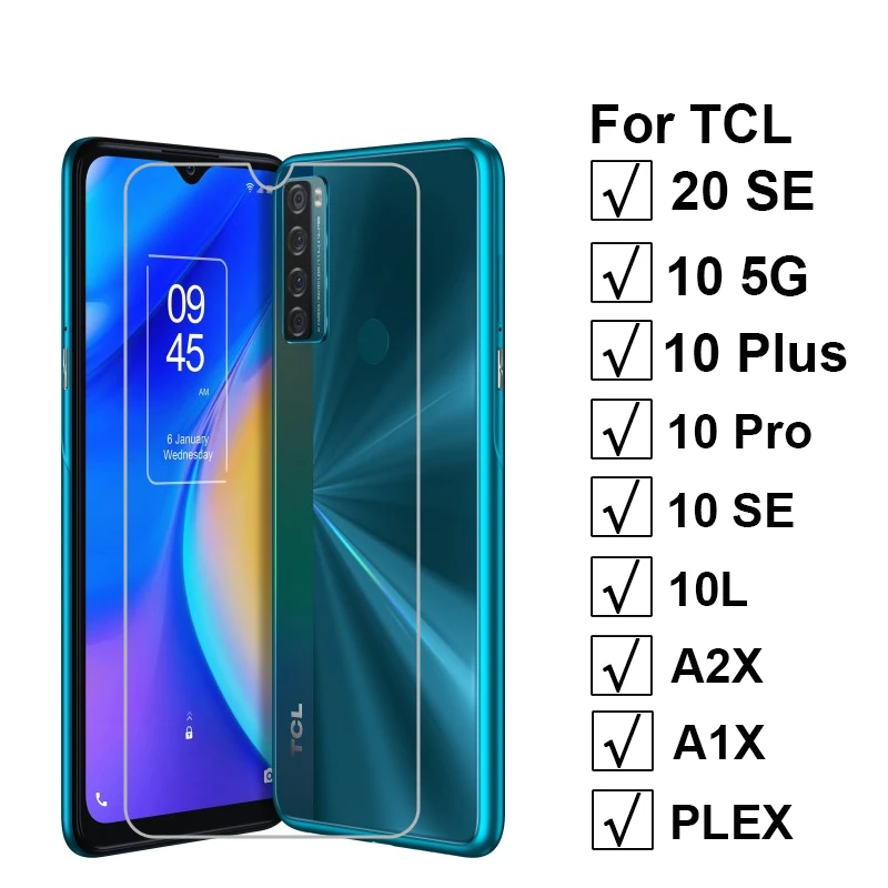 2-1Pcs Tempered Glass For TCL 20 SE TCL20 5G Glass Screen Protector For TCL 10 PLUS PRO SE 5G 10L A2X A1X PLEX Pelicula De Vidro