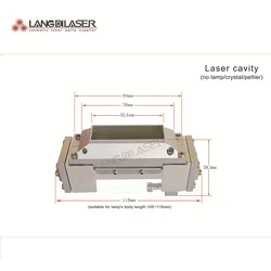 A cavidade do laser do handpiece do ipl para a passagem da lâmpada do diâmetro 7mm através inclui o tubo de fluxo-reflexão de prata