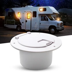 RV Round Electric Cable Cord Hatch For RV Truck Boat Yacht Camper for 30 50 Amp Power Cords Round Polar Electrical Cable Hatch